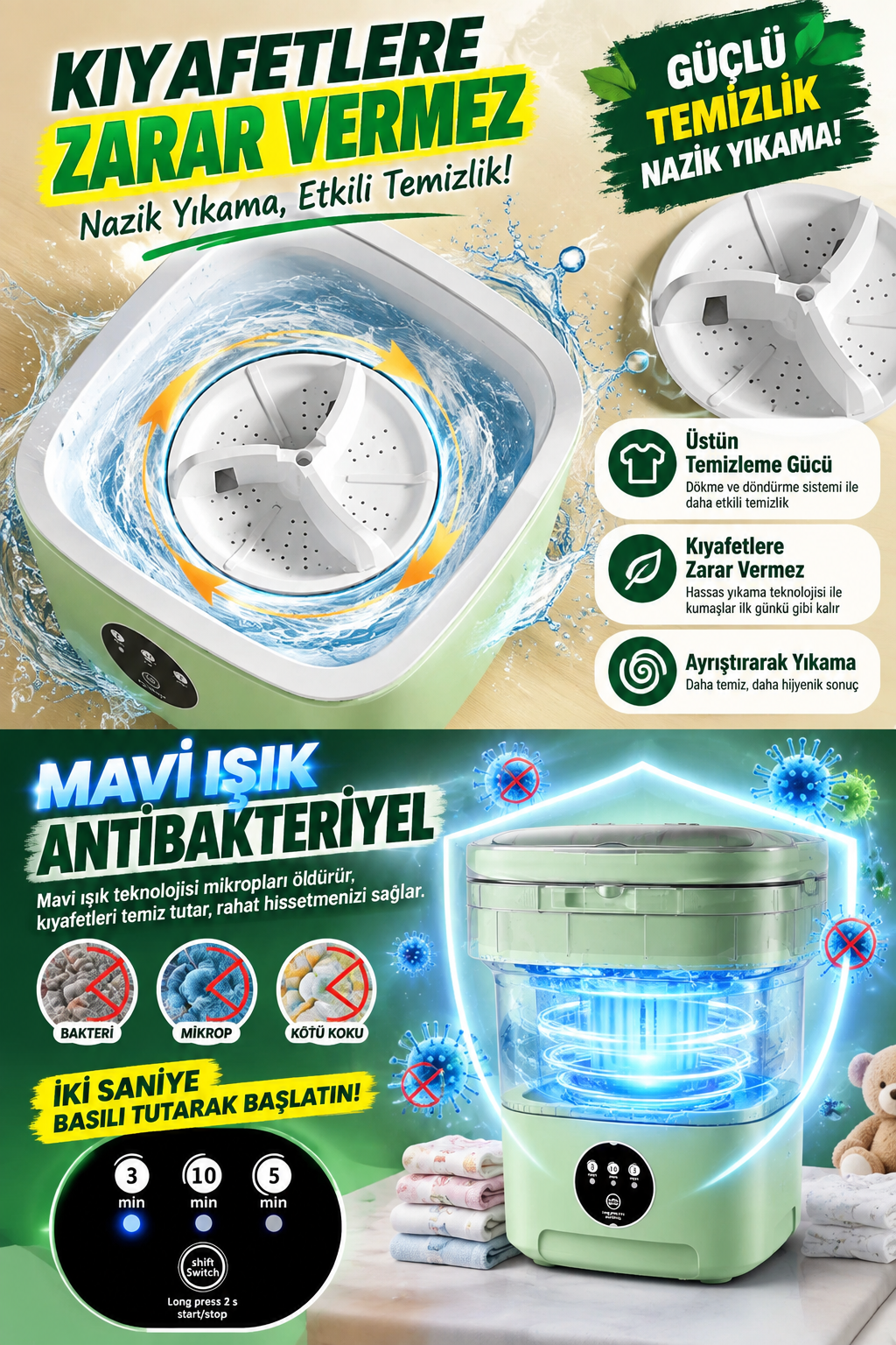 Taşınabilir Çamaşır Makinası