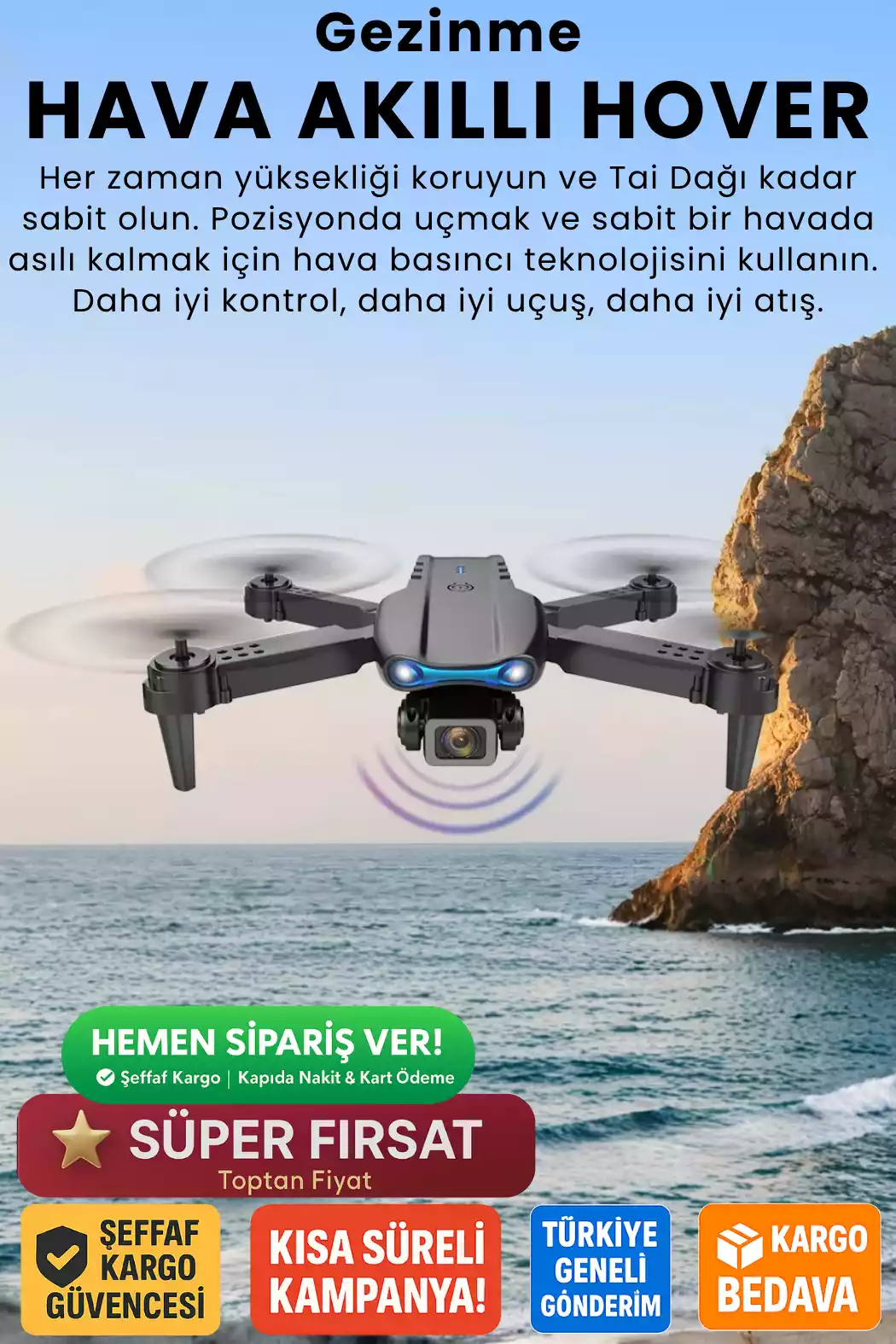1 ADET 4K Kameralı Drone